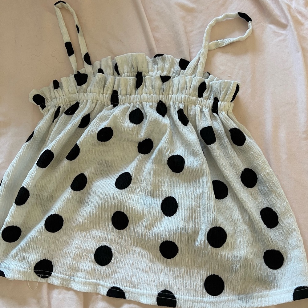 Cute polka dot short tank top